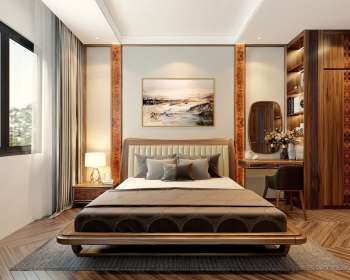 Giường ngủ gỗ óc chó cao cấp GN001